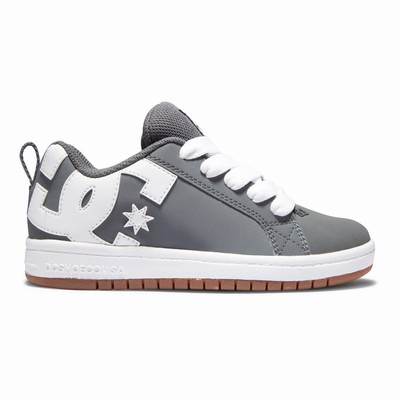 DC Court Graffik Kid's Grey/White Sneakers Australia ODW-635